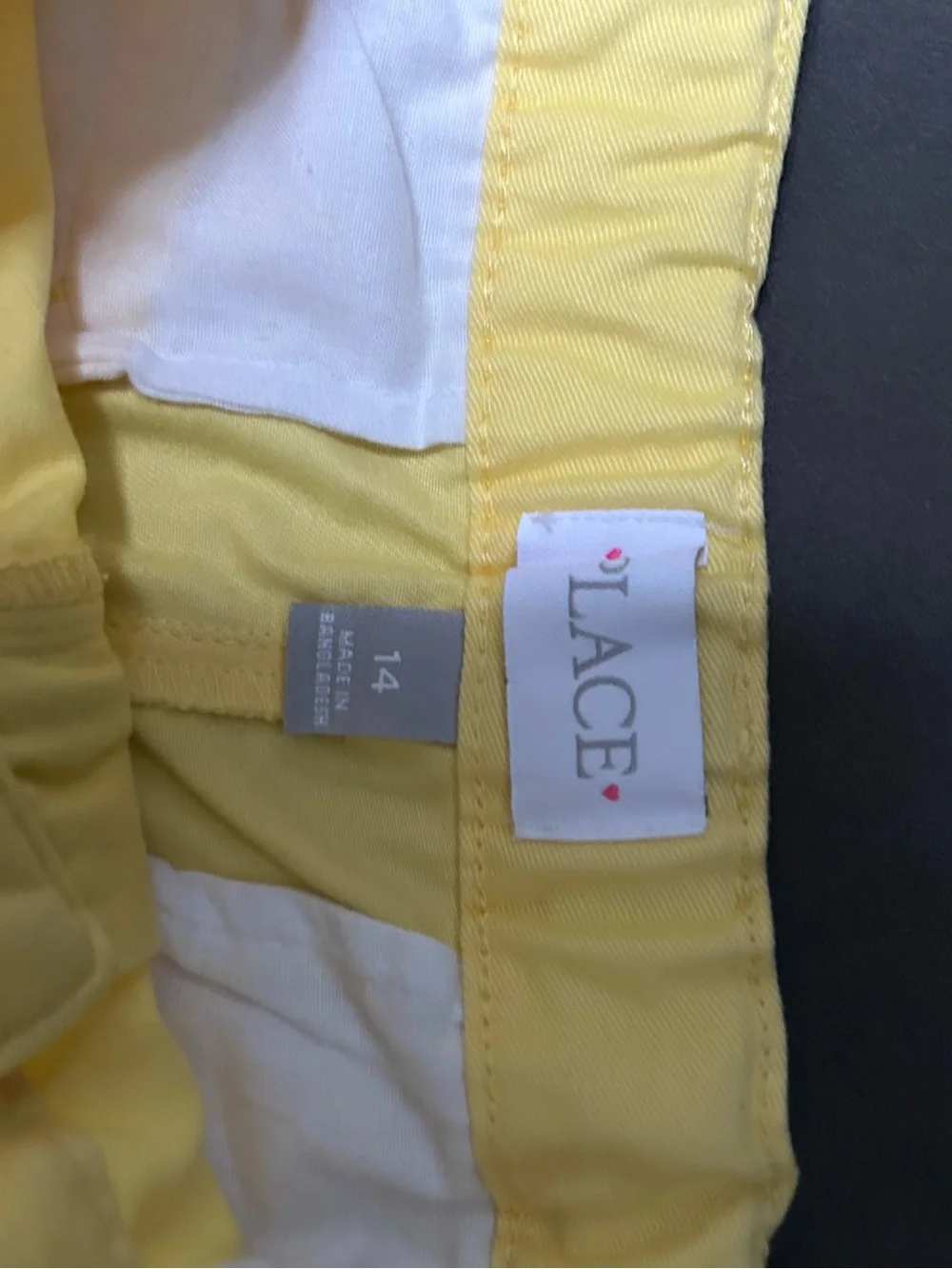 Classic Girls White and Yellow Shorts